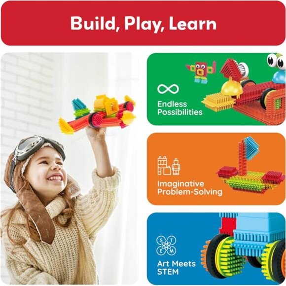 Kids 120pcs Hedgehog Interlocking Building Blocks Tiles Construction Toy Set - Picture 3 of 6